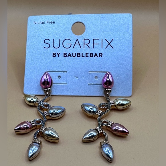 BaubleBar Jewelry - SUGARFIX BaubleBar Dangle Drop Earrings Silver Statement Holiday Gift Jewelry